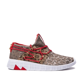 Supra Mens MALLI Low Top Shoes Animal/white | US-16261